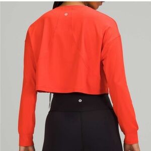 Lululemon athletic Women's Orange Long Sleeve Crop Top